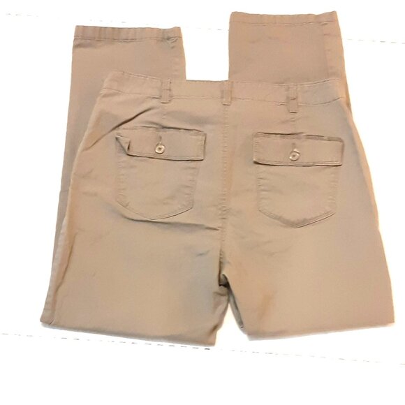 Gloria Vanderbilt Khaki Cargo Women's Pants "All Around Slimming Effect" Sz 12 - Picture 2 of 5